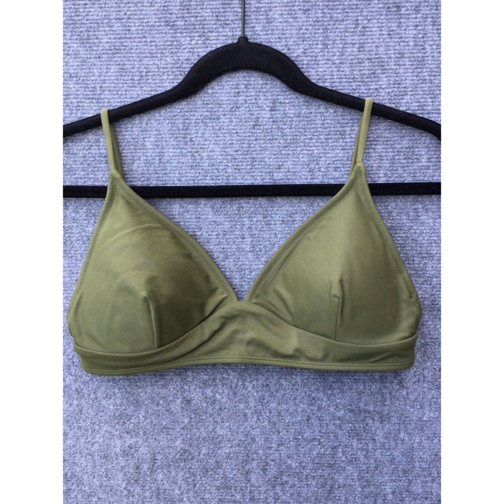 Old Navy Bikini Bralette Swim Top Large Hunter Pines Green Adjustable Removable